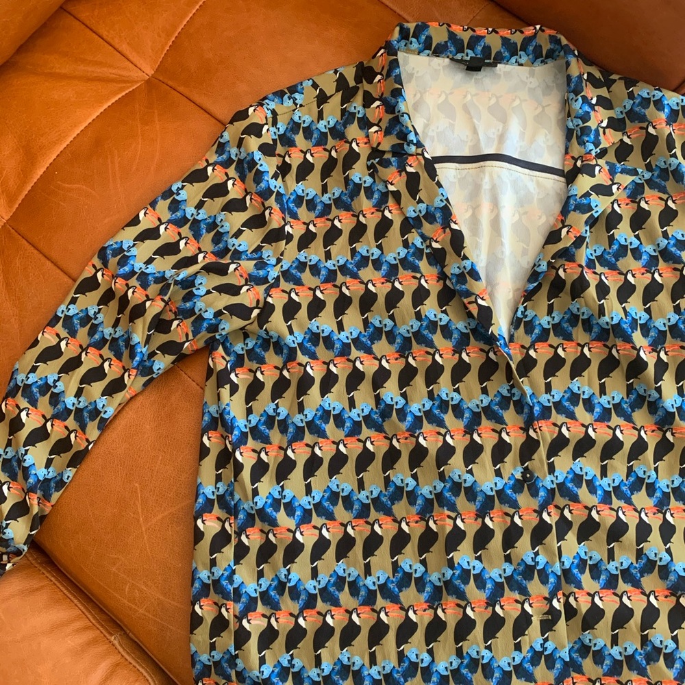 Colourful Parrot Blouse from Topshop
